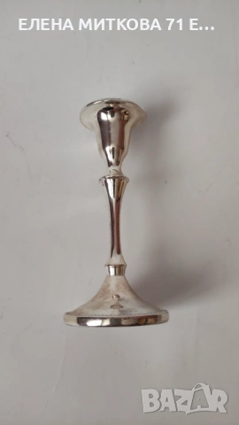 Двойка елегантни посребрени свещници, снимка 2 - Декорация за дома - 53396848