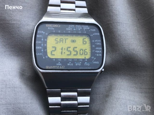 ретро LCD "SEIKO" World Time M158 - 5009 - JAPAN - 1970г., снимка 1 - Антикварни и старинни предмети - 45141934