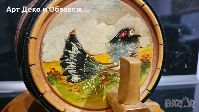 Дървено изрисувано буренце, снимка 4 - Декорация за дома - 53664234