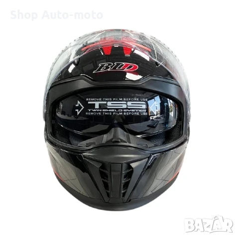 Мото каска Automat, Двоен визьор, S, M, L и XL размер, M69, Черен/червен, снимка 8 - Аксесоари и консумативи - 50673205