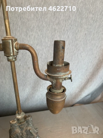 Антична бронзова маслена лампа, снимка 3 - Антикварни и старинни предмети - 53433127