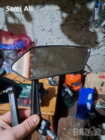 Продавам комплект чисто нови универсални огледала за мотоциклет или ск, снимка 3 - Велосипеди - 53669200
