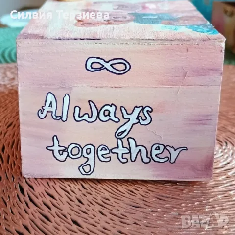 Кутия за близнаци с вътрешна декорация , снимка 5 - Декорация за дома - 49995469