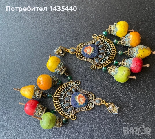 Ръчно изработени обици от серията “Забранения плод” на дизайнерката Анелия Милчева, снимка 3 - Други - 51110841