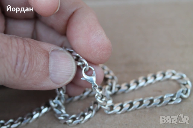 Сребърен ланец 0,925, снимка 7 - Колиета, медальони, синджири - 53275096