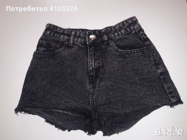 Terranova тъмносиви дънкови къси панталони с изтъркан ефект, снимка 1 - Къси панталони и бермуди - 45980191