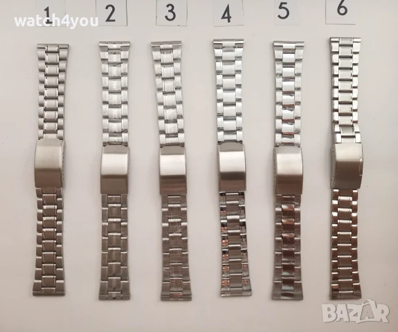 НОВА СТОМАНЕНА ВЕРИЖКА ЗА ЧАСОВНИК С НАКРАЙНИЦИ ЗАОБЛЕНИ ПЛАСТИНИ ЗА ЛЪГОВЕТЕ.ИЗВИТИ ВЕРИЖКИ, снимка 9 - Каишки за часовници - 28357407