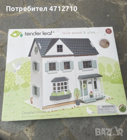 Детска дървена кукленска къща Tender leaf 