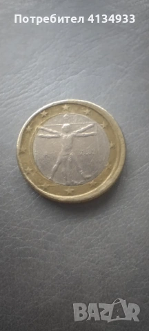 1 евро Уникат, с дефект Италия от 2002 г., снимка 3 - Нумизматика и бонистика - 53482812