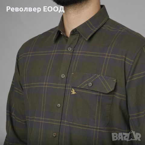 Мъжка риза Seeland - Highseat, в цвят Dark olive, снимка 3 - Екипировка - 45337749