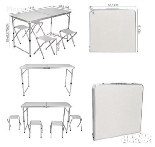 Комплект маса с столове , снимка 3 - Градински мебели, декорация  - 46069185