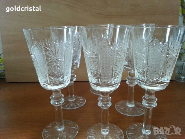 Кристални чаши на китка нови пазар серия Ропотамо , снимка 10 - Антикварни и старинни предмети - 44866642