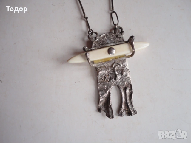 Дизайнерско сребърно колие амулет, снимка 9 - Колиета, медальони, синджири - 53323131