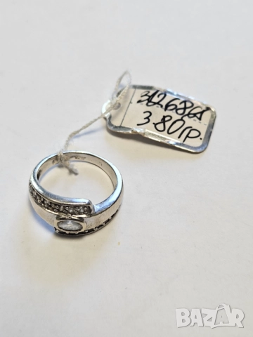 Дамски пръстен, бяло злато 585/14к 3.80гр, снимка 3 - Пръстени - 51531543