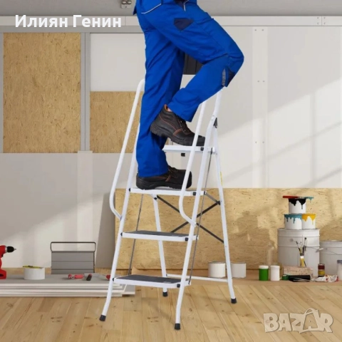 Сгъваема домакинска стълба HOMCOM, снимка 2 - Други стоки за дома - 52033491