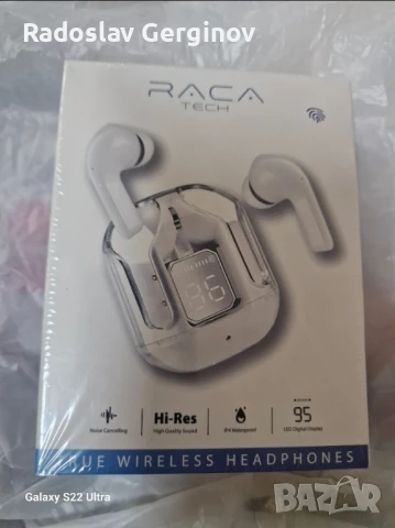 VEHOP Power Ultrapods TWS Earbud, Bluetooth слушалки с дисплей, прозрачен дизайн, 30 часа възпроизве