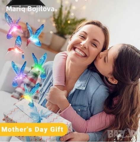 Многоцветна LED соларна лампа Колибри – Елегантно и екологично осветление за вашата градина и тераса, снимка 4 - Соларни лампи - 53730106