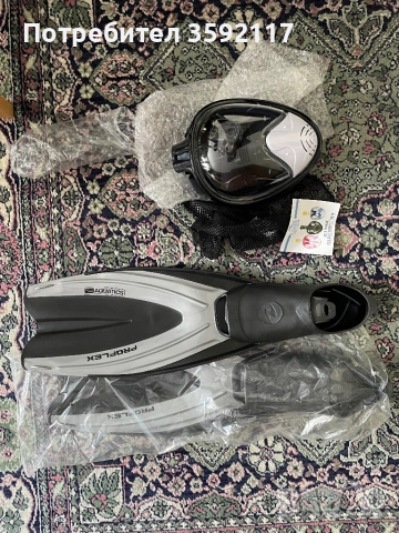 Clique шнорхелова маска + плавници за плуване Proflex / Aquatics, снимка 6 - Водни спортове - 53886814