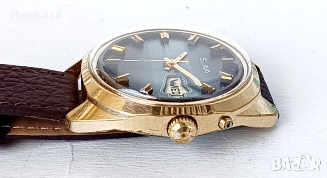 Slava Слава позлатен мъжки механичен часовник с ръчно навиване , снимка 7 - Мъжки - 46278579