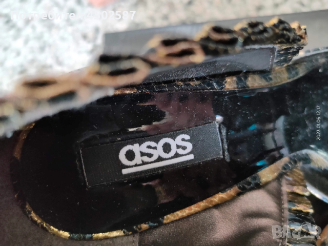 Леопардови обувки на висок ток от ASOS, снимка 3 - Дамски обувки на ток - 52031287