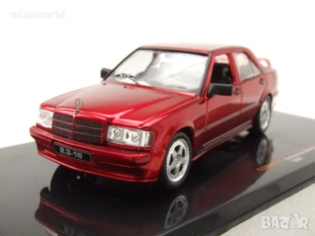 Mercedes-Benz 190 E 2.3 16V W201 Custom 1984 - мащаб 1:43 на ixo моделът е нов в PVC дисплей-кейс, снимка 1