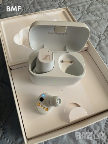 Почти неползвани слушалки Sennheiser CX Plus TW с проблем в лявата