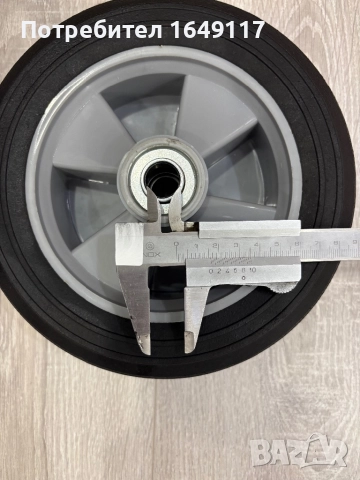 2бр. нови колела за товарна/транспортна/багажна количка[Ф-200мм/Ф-16мм на оста], снимка 5 - Друго търговско оборудване - 52146575