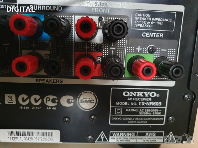 ONKYO TX-NR609, снимка 5 - Ресийвъри, усилватели, смесителни пултове - 53382758