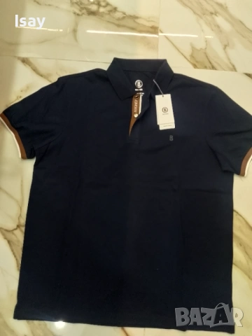 Мъжка тениска БОГНЕР 3ХЛ последен размер в тъмно син цвят , снимка 6 - Тениски - 52206855