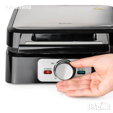 Уред за гофрети белгийска вафла Muhler MHT-1666WXL, 1600W, снимка 7 - Гофретници - 52926926