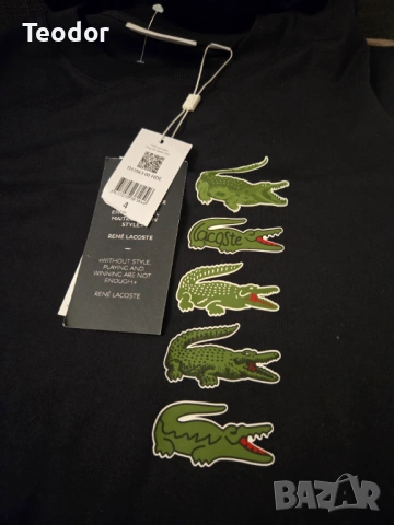Тениска Lacoste черна размер M