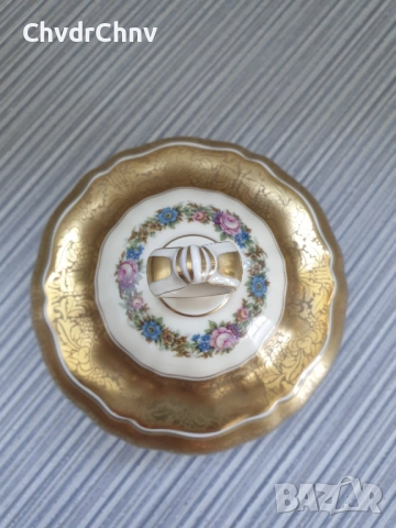 Rosenthal Bahnhof Selb бижутерка 14см/Розентал Чипъндейл стара немска порцеланова кутия с капак, снимка 5 - Антикварни и старинни предмети - 46930773