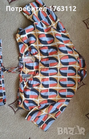 Zara дамски комплект панталон и кроп топ, размер С, снимка 3 - Комплекти - 50663394