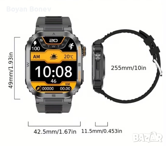 Смарт часовник 100 спортни режима, снимка 5 - Смарт часовници - 53736888