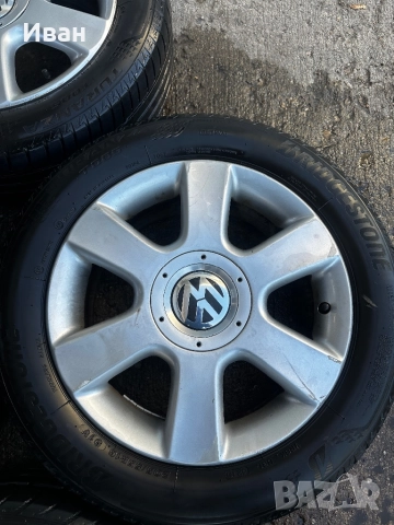 Алуминиеви джанти 5х112 с гуми Bridgestone, снимка 3 - Гуми и джанти - 52233958