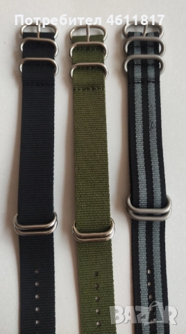 Текстилна каишка НАТО 20мм, снимка 2 - Каишки за часовници - 52319634