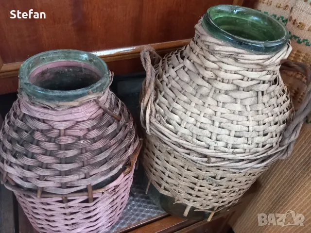 Стари плетени буркани, снимка 6 - Антикварни и старинни предмети - 50057575