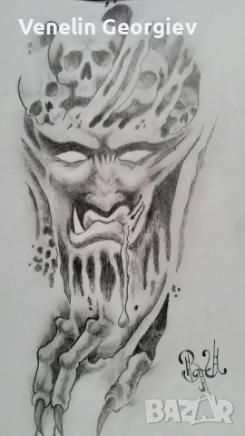 Графики ръчно рисувани формат А4, снимка 18 - Антикварни и старинни предмети - 52940635