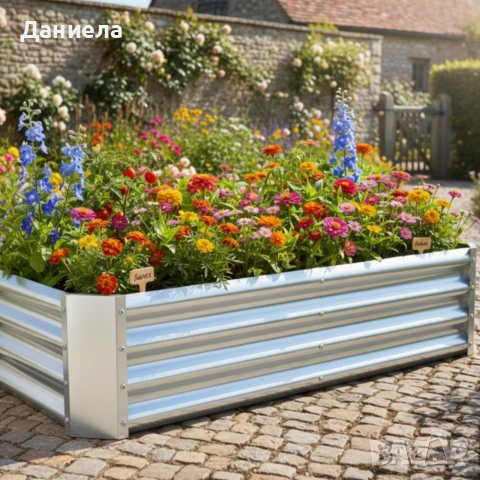 Метална поцинкована леха за зеленчуци и цветя - здрава и устойчива, снимка 4 - Други - 53618329