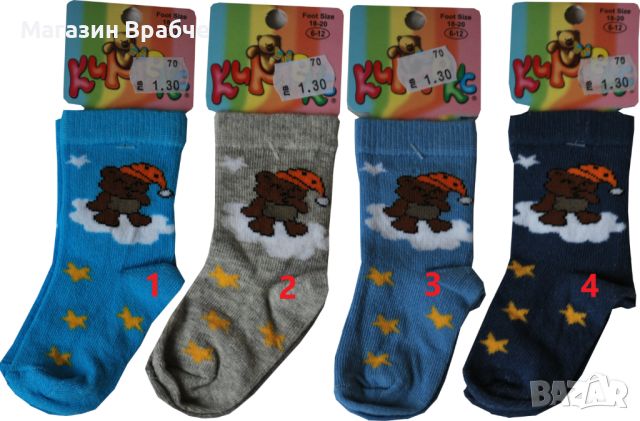 Детски къси чорапки, снимка 2 - Бебешки чорапи - 45854090
