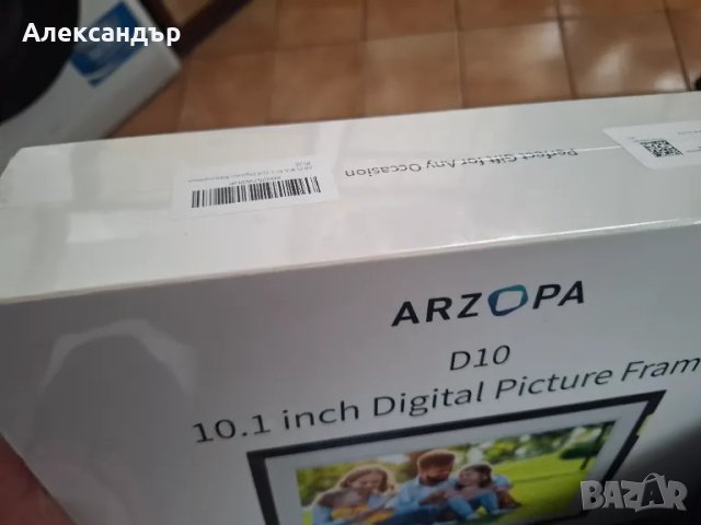 *Чисто нова* Цифрова фоторамка ARZOPA,10,1 инча,IPS, 32 GB място за съхранение, сензорен екран, WiFi, снимка 11 - Друга електроника - 48304960