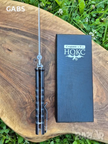 Руски сгъваем нож НОКС Ронин,дизайн А.Бирюков, снимка 9 - Ножове - 51273150