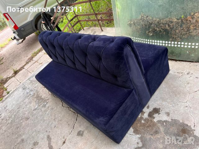 Двустранен диван от дамаска полиестер, снимка 1 - Дивани и мека мебел - 45341561