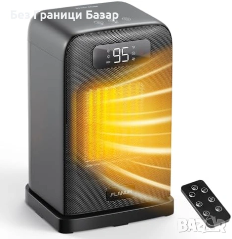 Нова печка 1500W Електрически отоплител ECO термостат дистанционно 12H