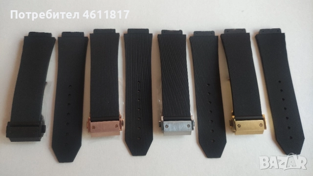 Силиконови каишки за часовник HUBLOT 25-19мм, снимка 4 - Каишки за часовници - 52179643