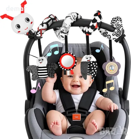Играчки за столче за кола за бебета, 0-6 месеца, активност за количка