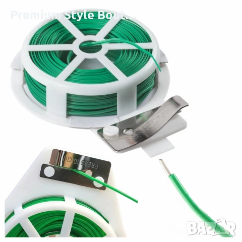 Градинска тел с вградена резачка 20м – Мека връзка за растения и декорация, Ø 1.8мм, снимка 11 - Други - 53833464