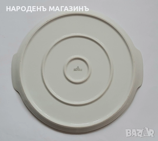 VOHENSTRAUS - JOHANN SELTMANN – Немски порцелан плато поднос за торта цветя злато, снимка 8 - Други ценни предмети - 52694844