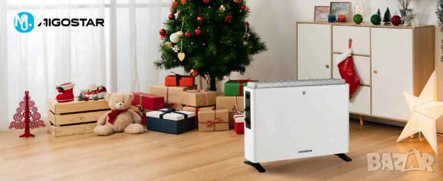 Електрически конветкор Aigostar 2000W с 3 нива на мощност и термостат, снимка 13 - Отоплителни печки - 53113402