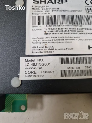 SHARP LC-43CFE6452E Main board TP.MS6308.PB711 TCON BOARD 6870C-0532A PANEL LC.46J15G001, снимка 4 - Части и Платки - 48590350